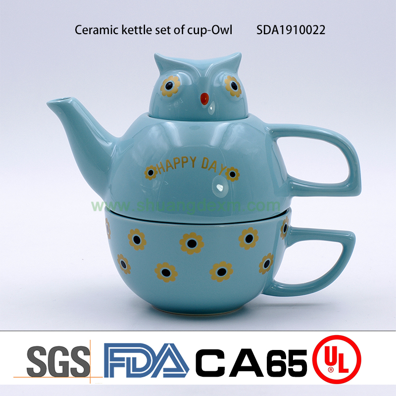 Ceramic kettle set of cup-Bear 