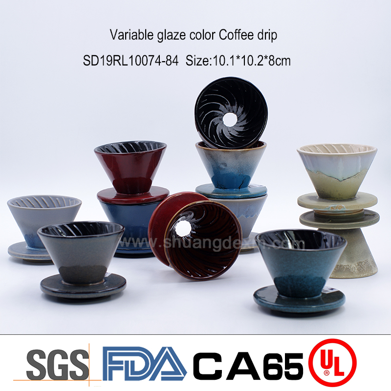 Variable glaze color Coffee drip