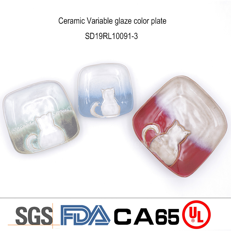 Ceramic Variable glaze color plate