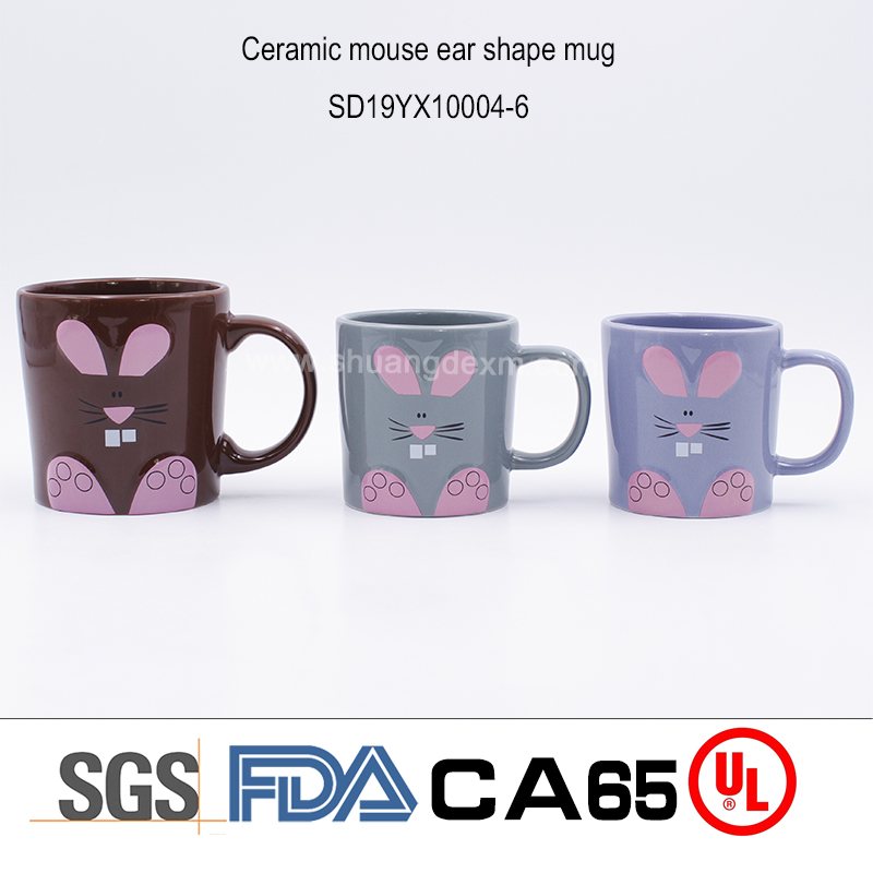 Ceramic mouse ear shape mug