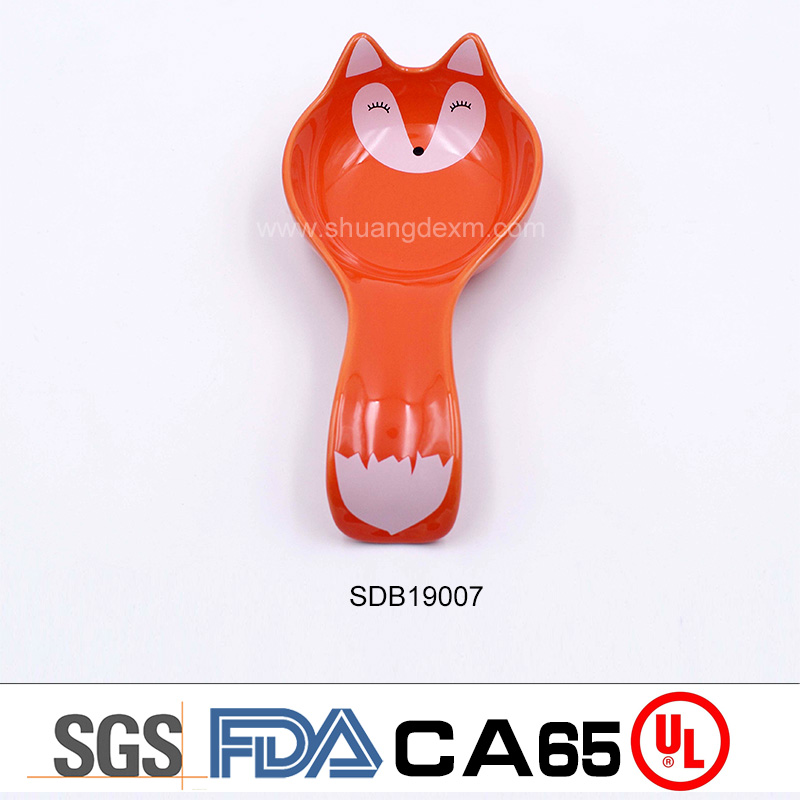 Ceramic Spoon Rest with Squirrel Shape