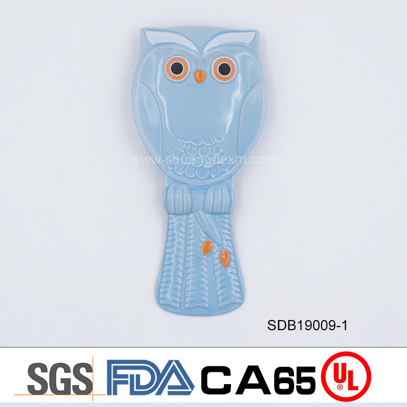 Ceramic Owl Soup Spoon Holder