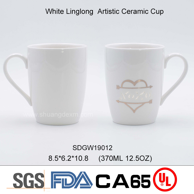 White Linglong  Artistic Ceramic Cup