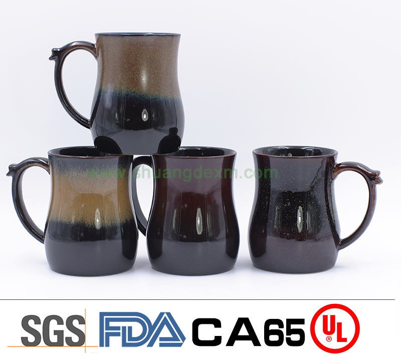 Ceramic Reaction Glaze Barrel shape mug