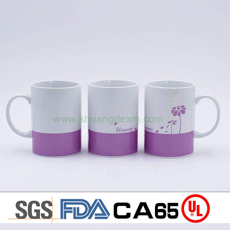 Ceramic straight flower mug