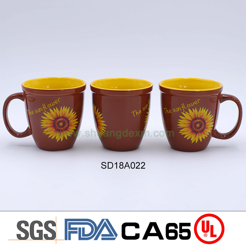 Ceramic sunflower classic cup