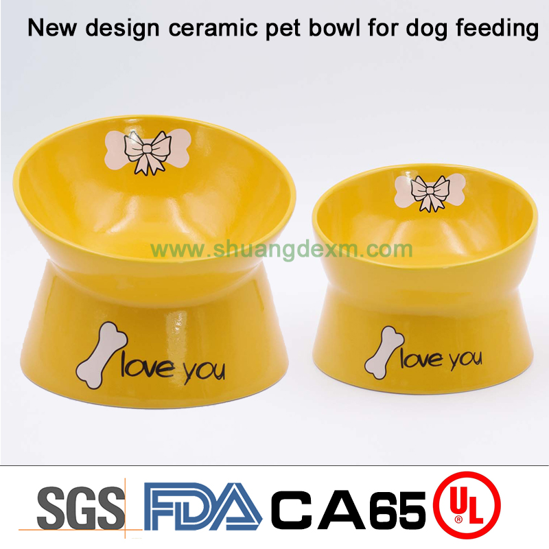 New design ceramic pet bowl for dog feeding