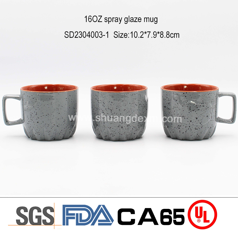 16OZ spray glaze mug