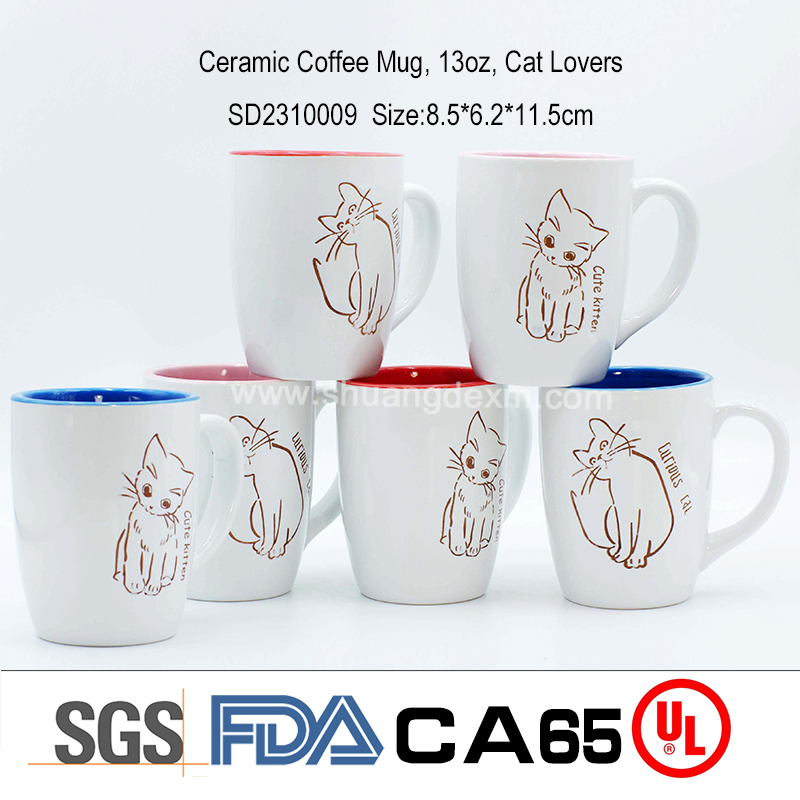 13oz Ceramic Coffee Mug  Cat Lovers